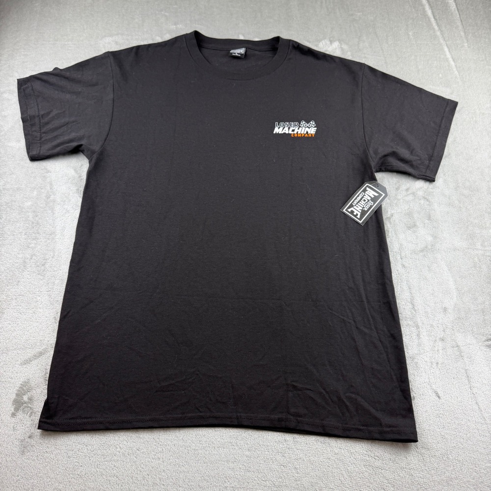 Loser Machine T-Shirt Men's Large Black Knuckle Overdrive Graphic Tee NWT
